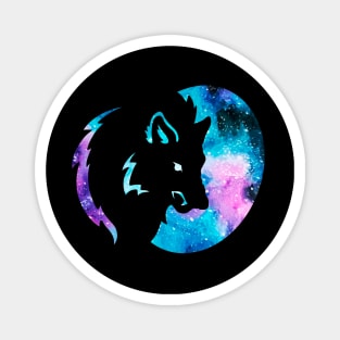 Fierce Galaxy Wolf Magnet